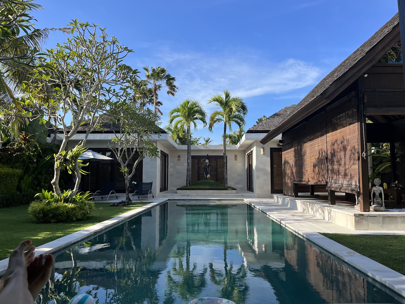 Private villa pool and modern villa at Saba Villas