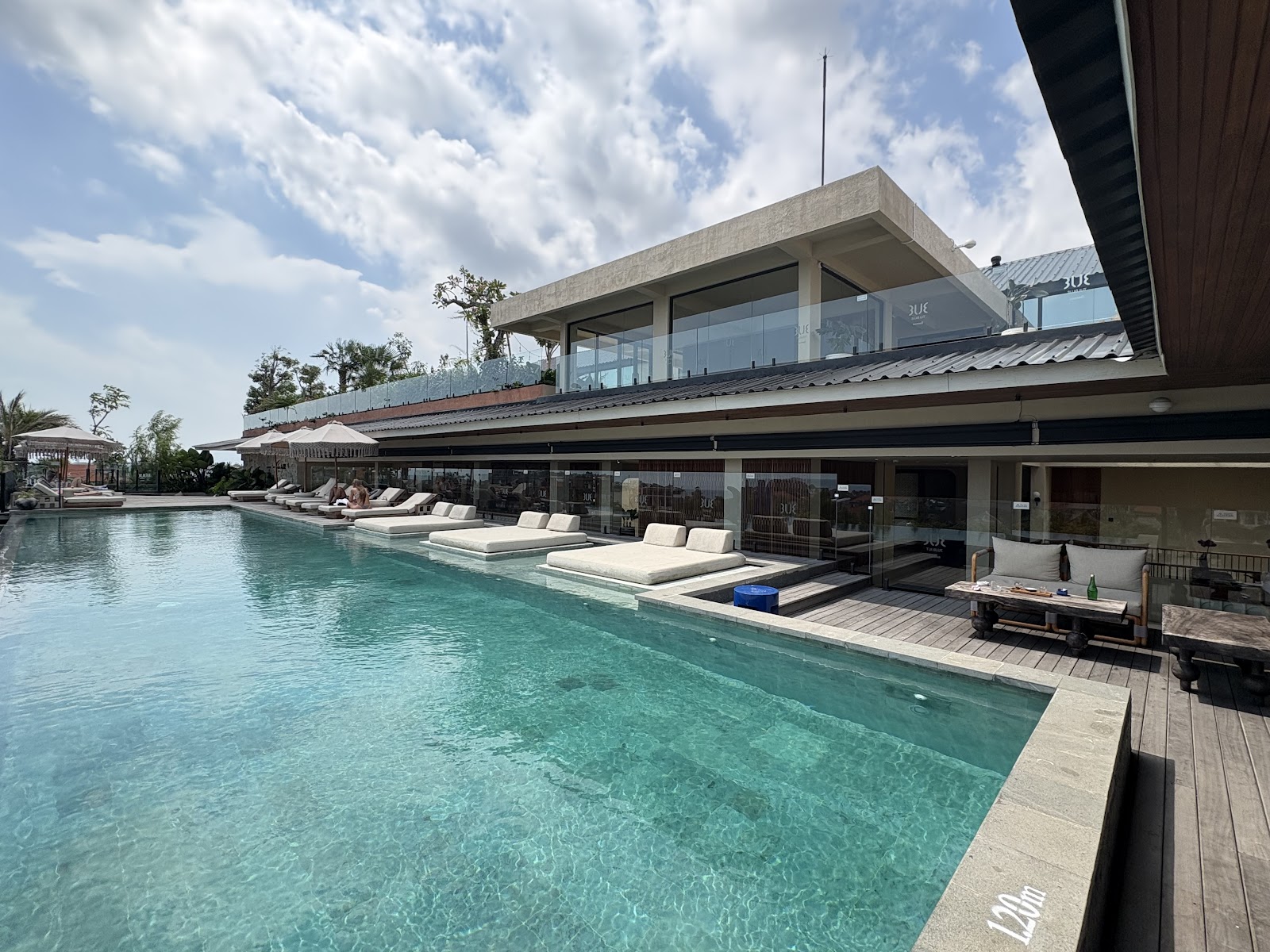 Swimming pool and modern villas at TUI BLUE Berawa Hotel and Villas near FINNS Beach Club